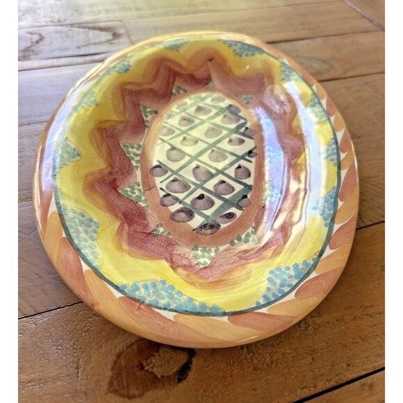 MacKenzie Childs Keukenhof 10.5'' Oval Serving Platter Hand Painted 1992 - Picture 4 of 10